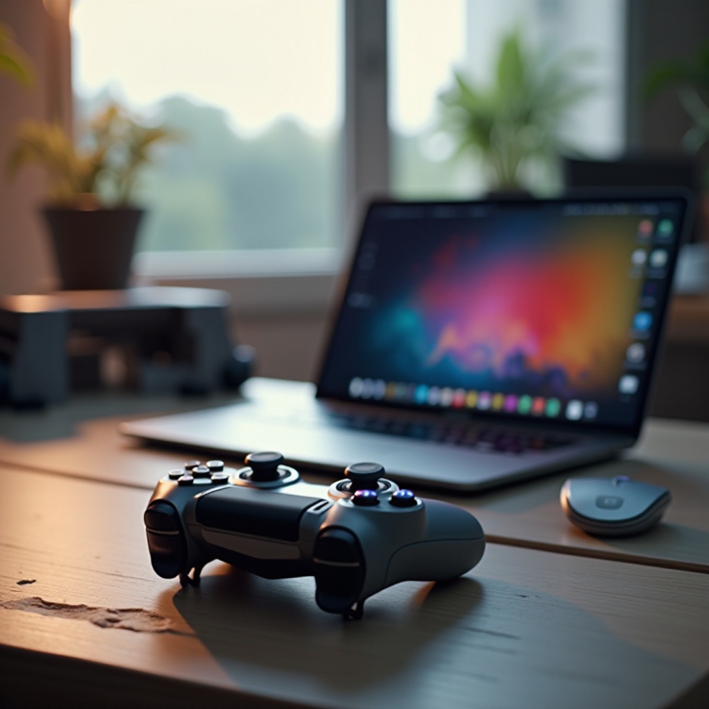 hubungkan pengontrol ke laptop