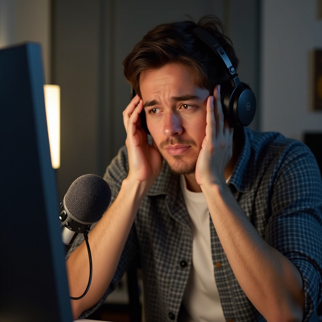 Headphone hanya terdengar aneh saat saya menyalakan mikrofon