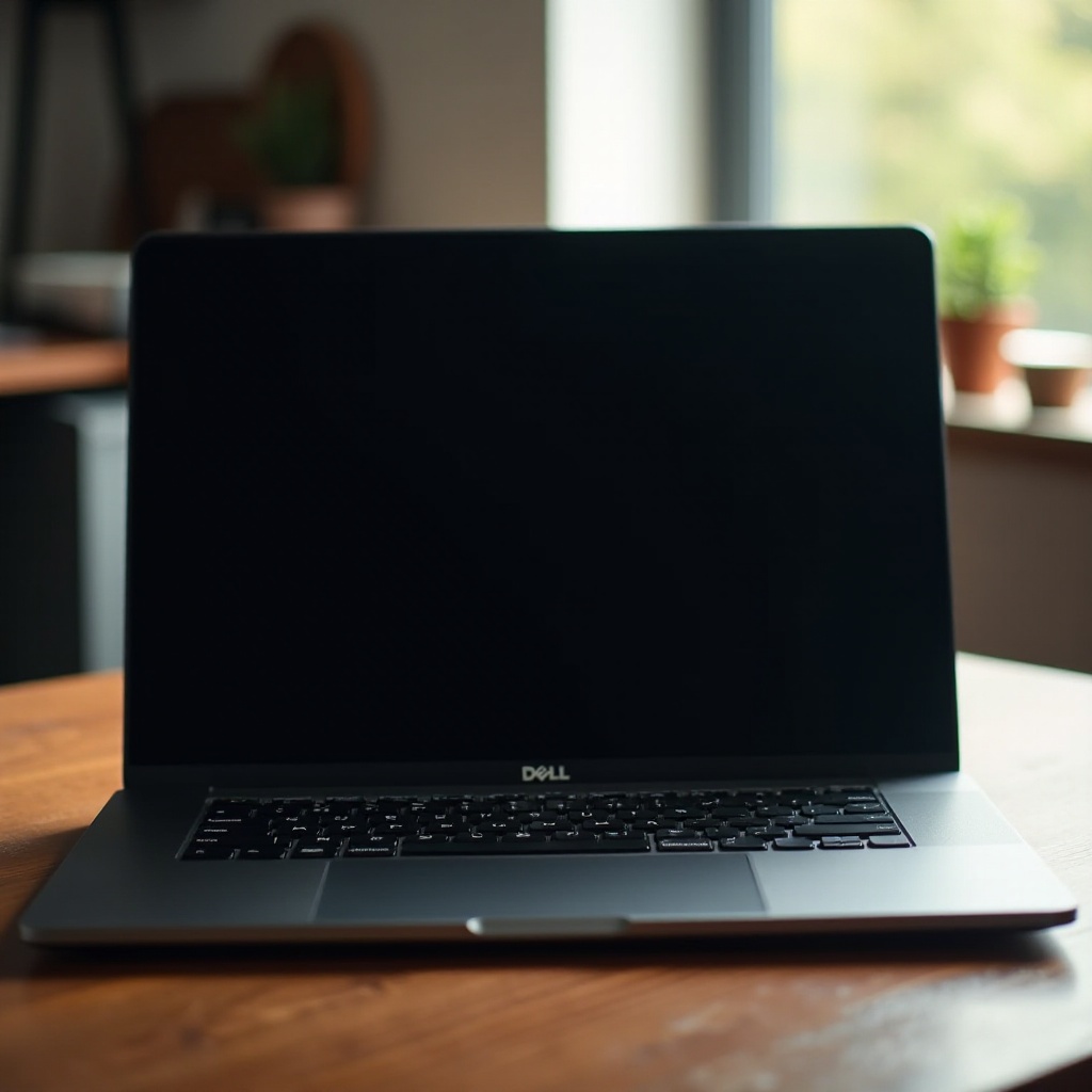 layar hitam di laptop Dell setelah login