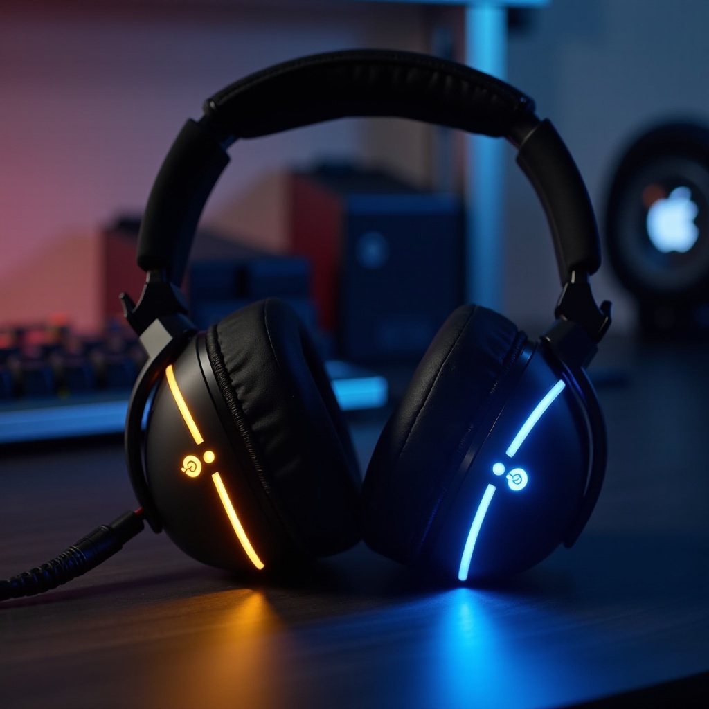 apa arti berkedipnya lampu kuning dan biru pada headphone steelseries